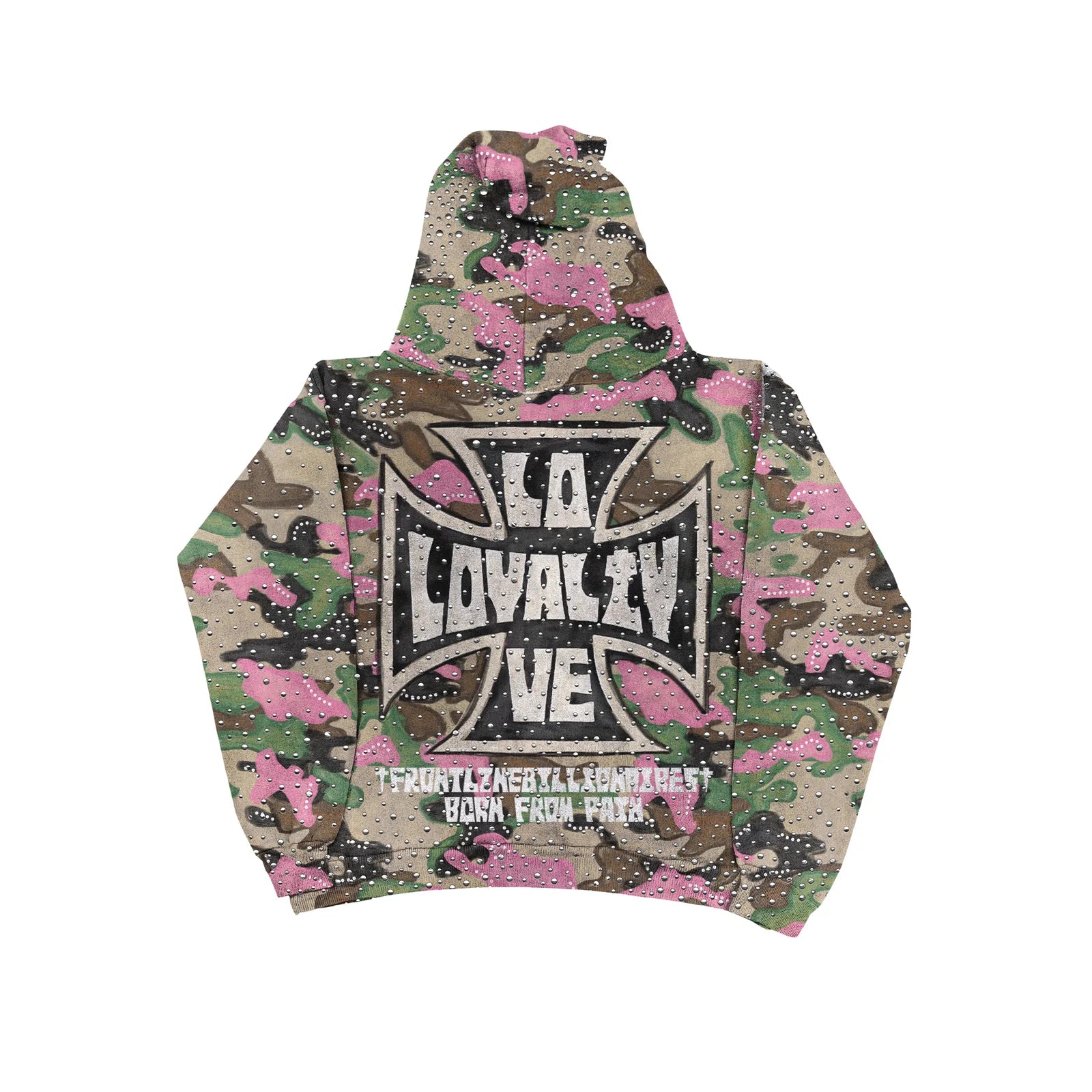 Pink Camo Rhinestone Hoodie