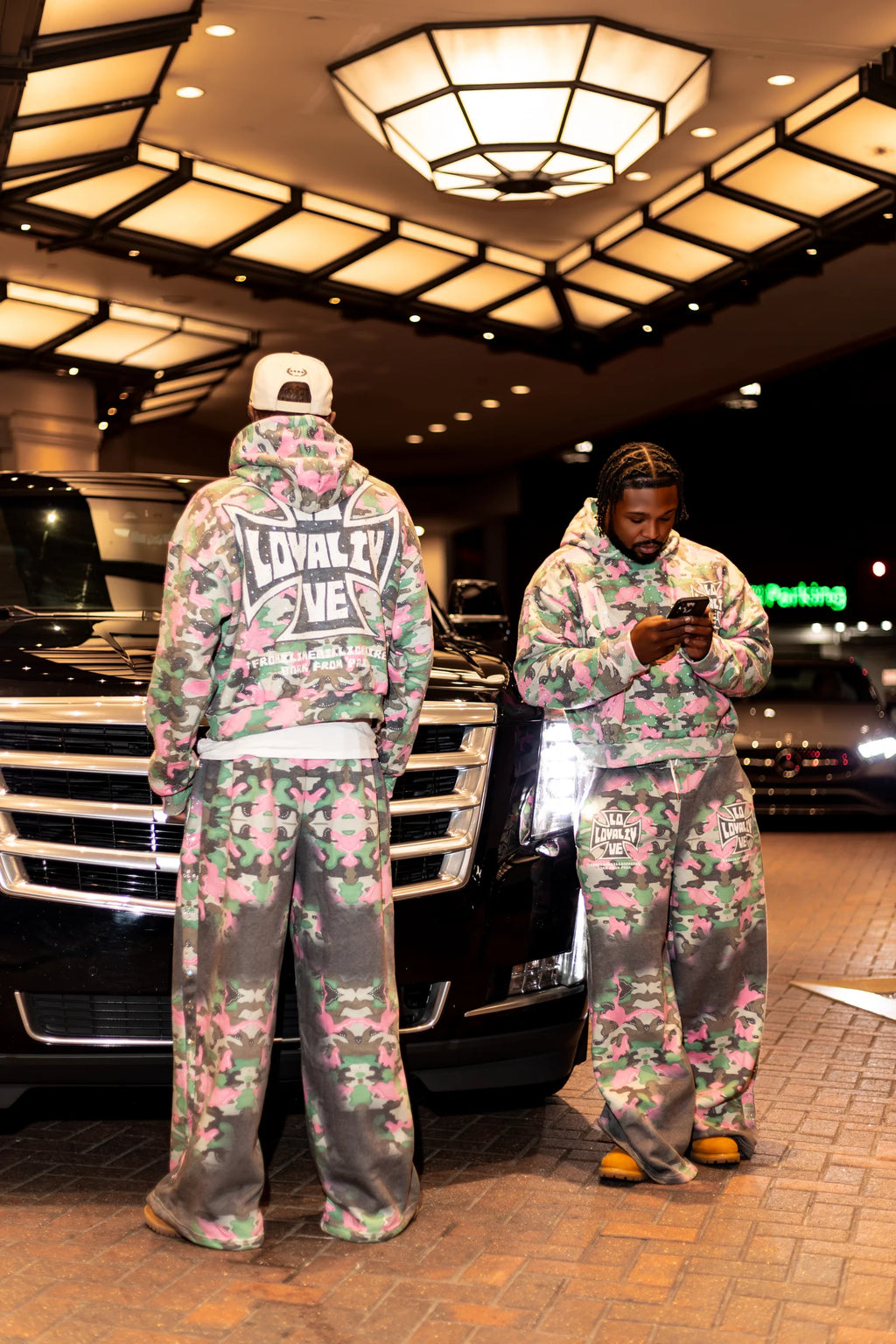 Pink Camo Rhinestone Pants