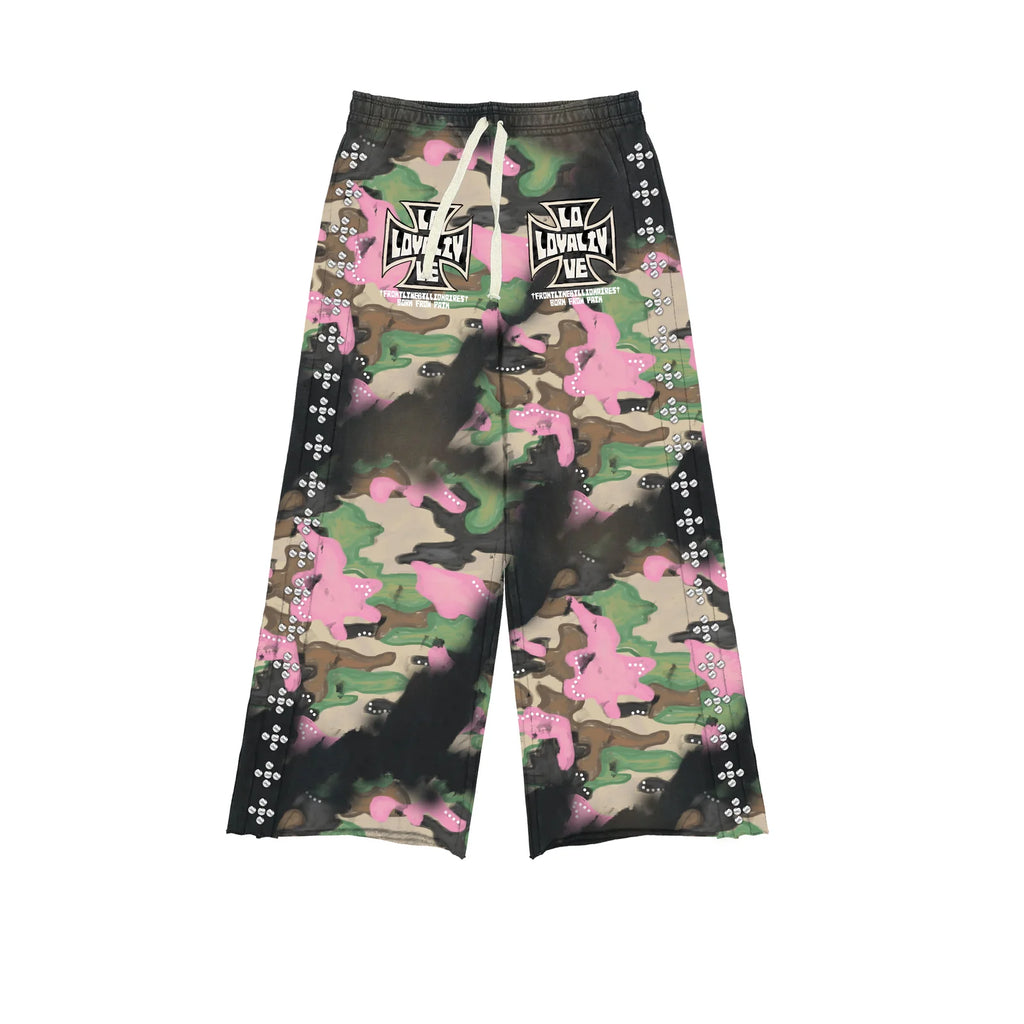 Pink Camo Rhinestone Pants