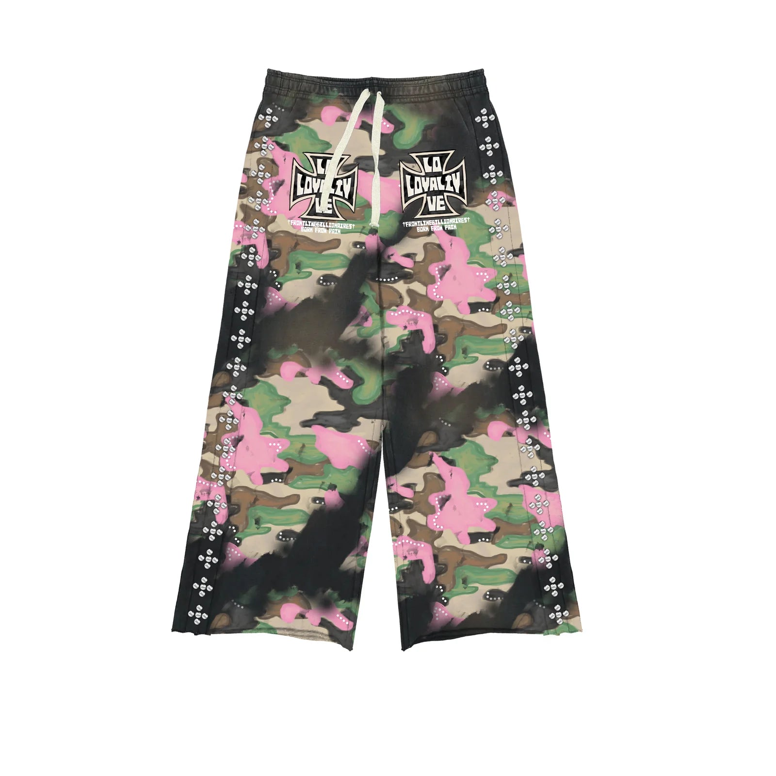 Pink Camo Rhinestone Pants